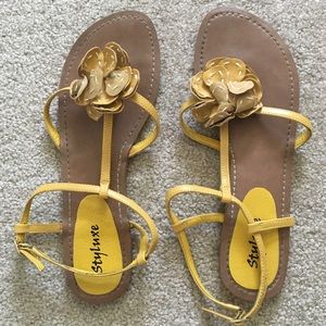 Styluxe Yellow Sandals